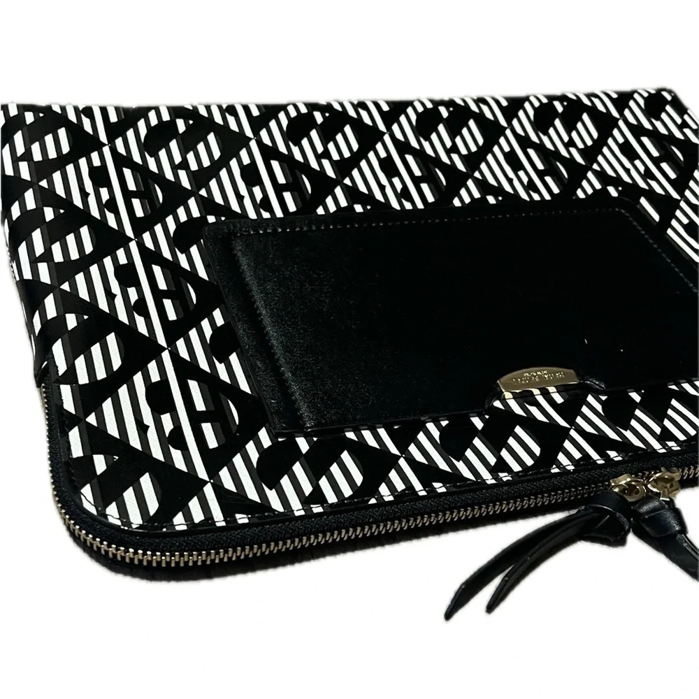 HENRI BENDEL laptop case New York Double Zipper, Saffiano Leather